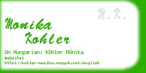 monika kohler business card